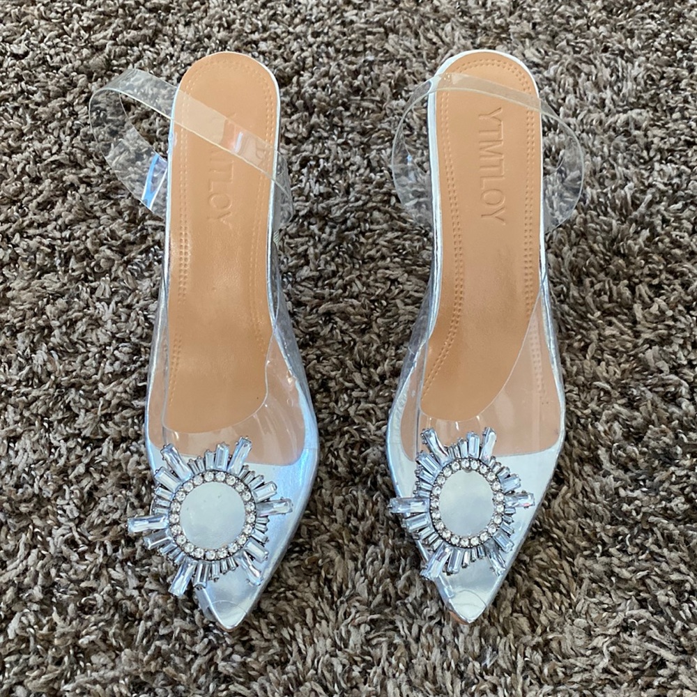 Clear high heels